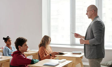 teacher doing a lesson with student